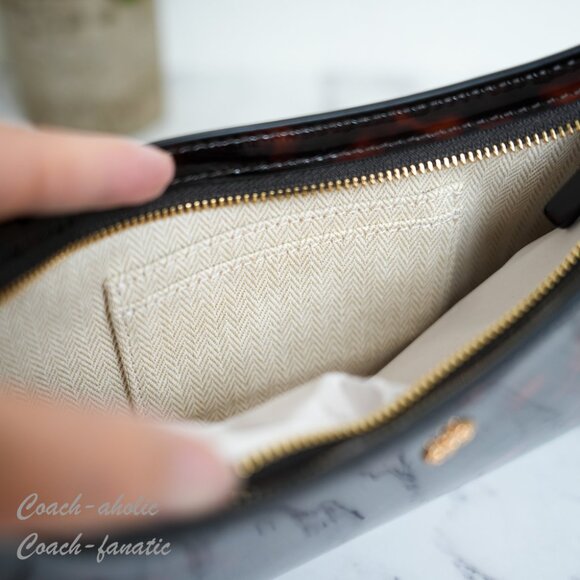 Tory Burch Emerson Tortoise Patent Leather Shoulder Bag 165969 - Picture 9 of 9